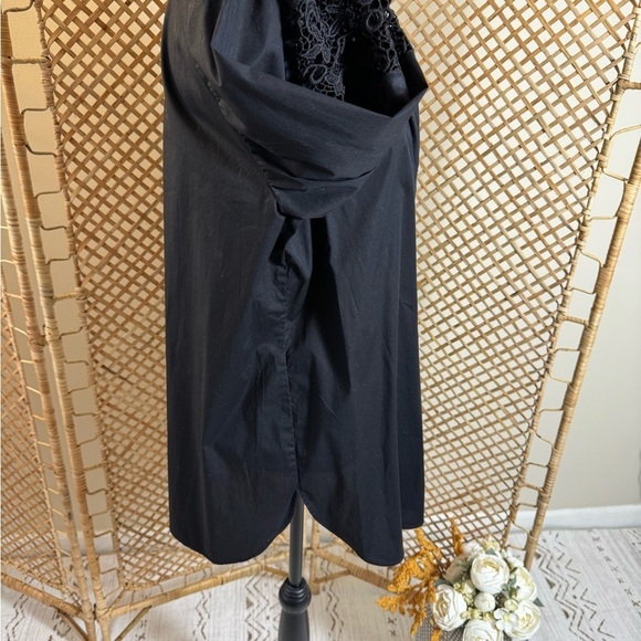 Black Button Down Lace Top - Picture 5 of 13